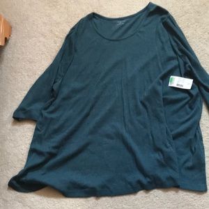 Blue green 3/4 Catherine’s ribbed shirt